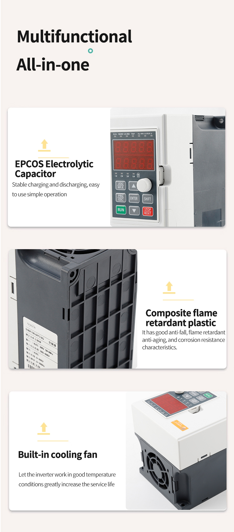 SHBF700 series Overloaded Vector Inverter detail drawing SHBF700 series Overloaded Vector Inverter detail drawing