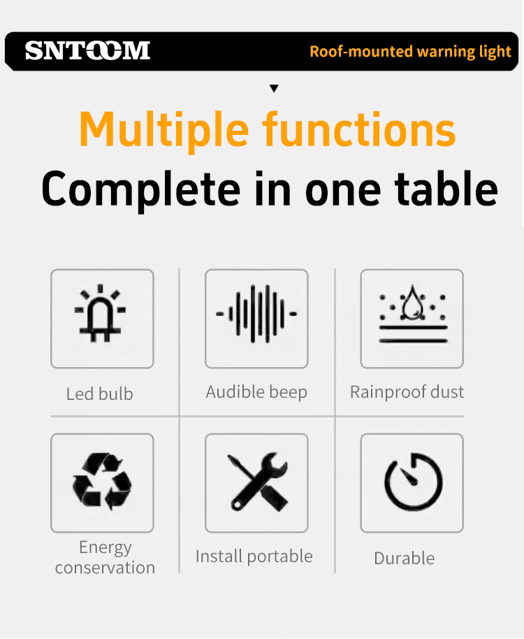 STBD-3000 roof warning light Six key features STBD-3000 roof warning light Six key features
