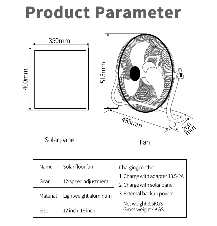 Solar floor fan (10) Solar floor fan (10)