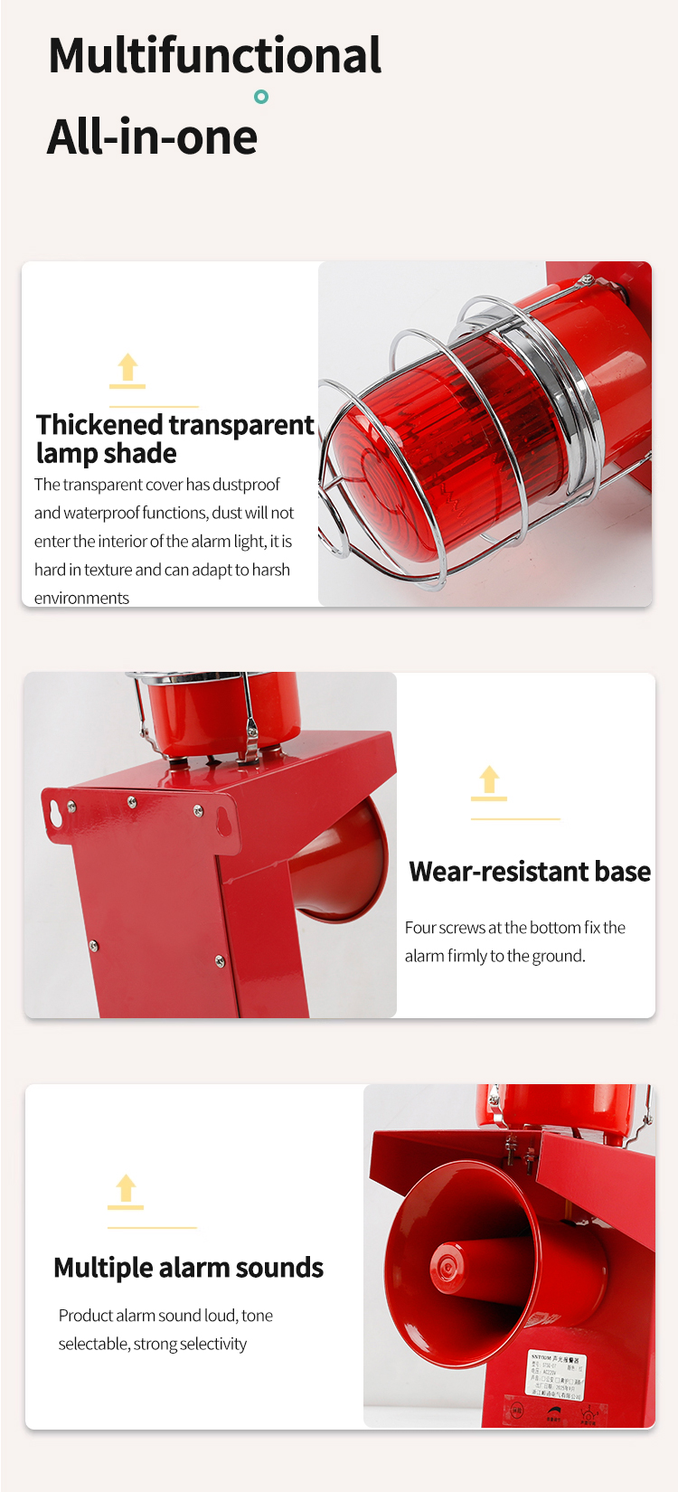 STSG-07 audio-visual alarm device Alarm with mesh cove rdetail drawing STSG-07 audio-visual alarm device Alarm with mesh cover detail drawing