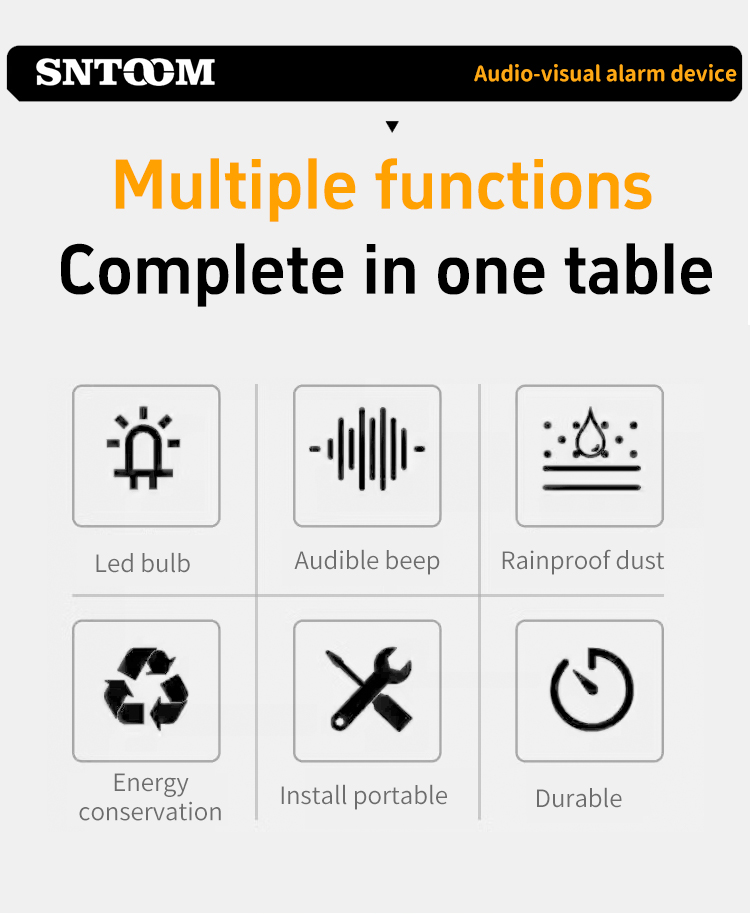 STSG-07 audio-visual alarm device Alarm with mesh cover Six key features STSG-07 audio-visual alarm device Alarm with mesh cover Six key features