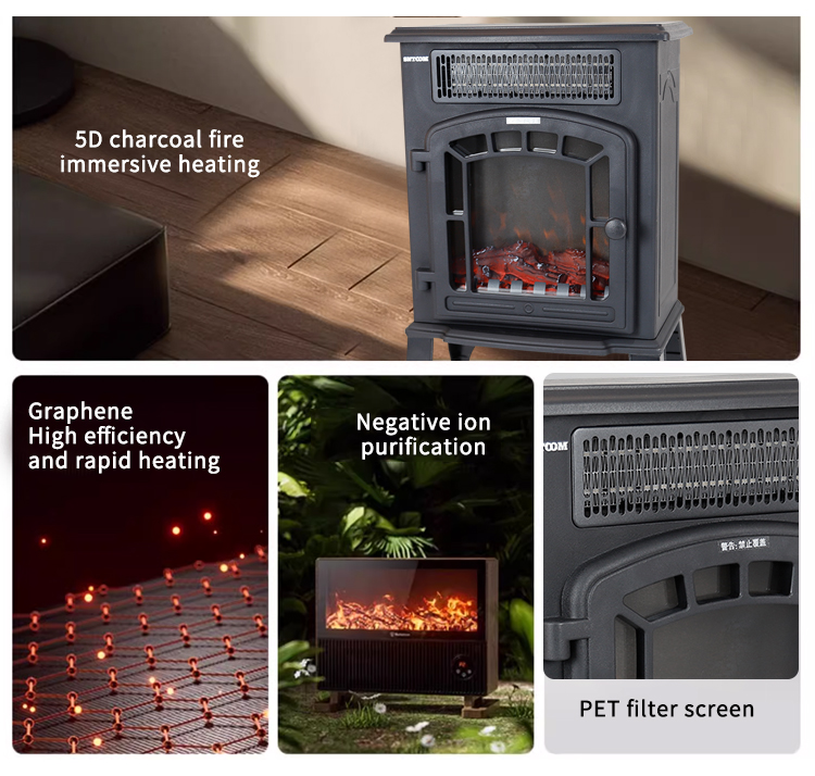 ST-BP002 Fireplace Heater 4 key features ST-BP002 Fireplace Heater 4 key features