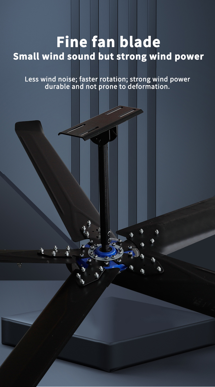 Front view of large ceiling fan