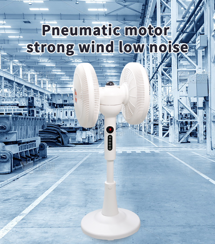 ST360-002DC dual head electric fan right view