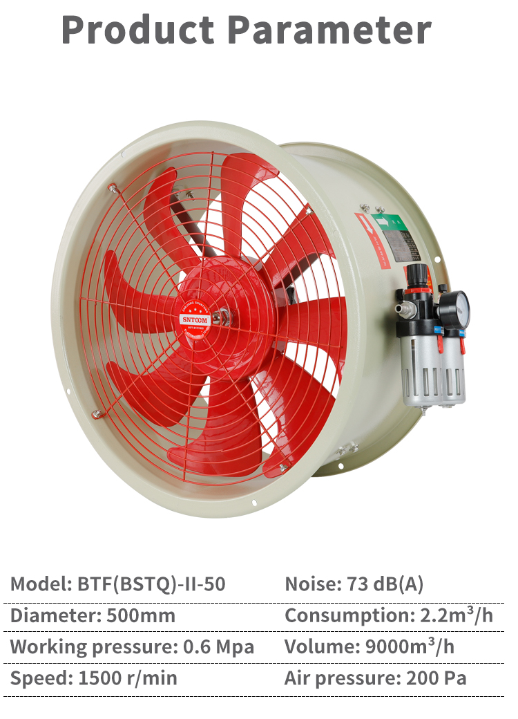 CBF explosion-proof pneumatic axial flow fan