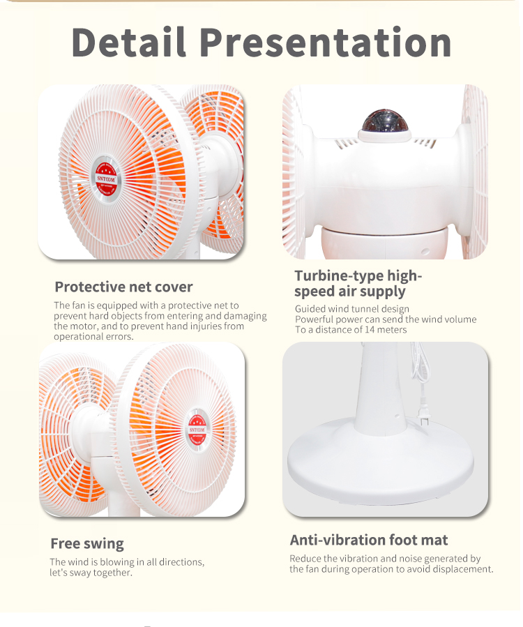 ST360-002DC dual head fan detail drawing