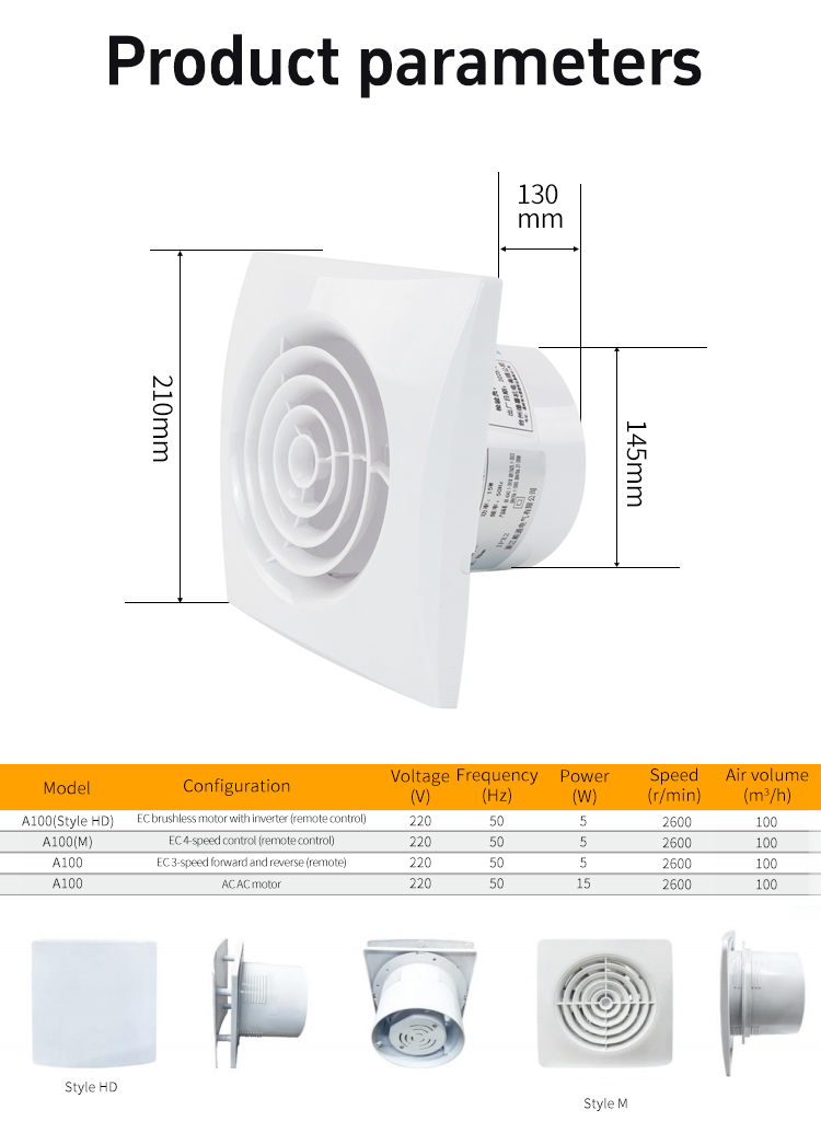 STA100-HQ window fan Parameter