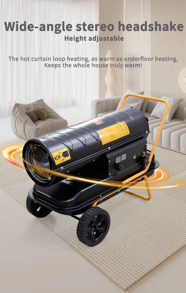 XLH-0-25KW fuel-powered warm air heater right view