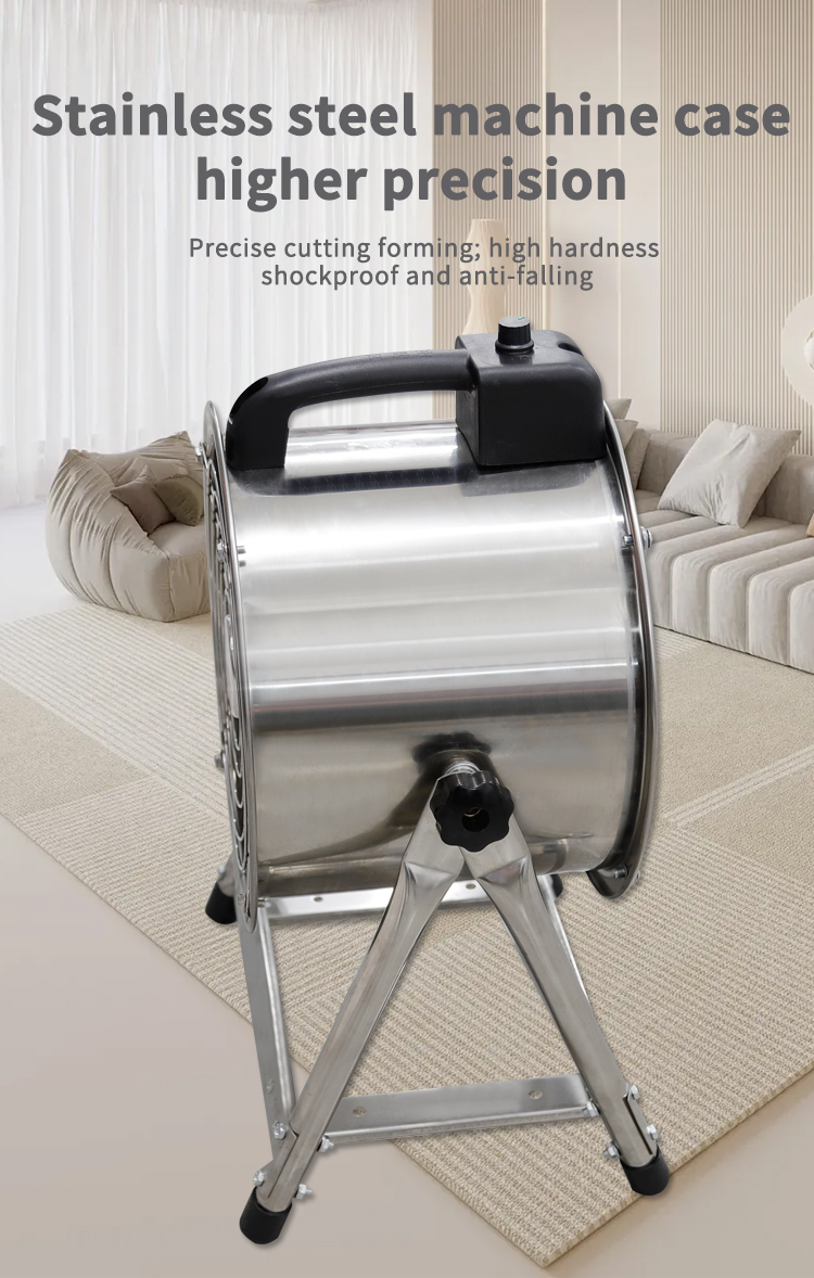 Side view of stainless steel explosion-proof portable fan
