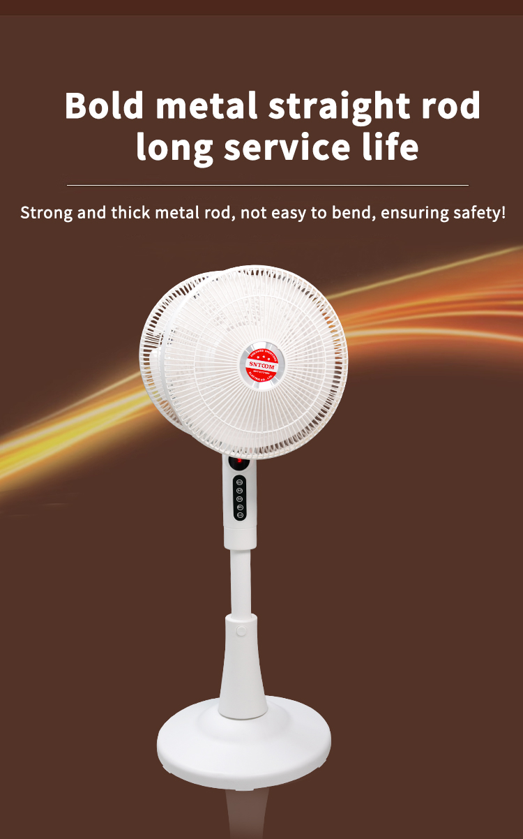 ST360-002DC dual head electric fan front view