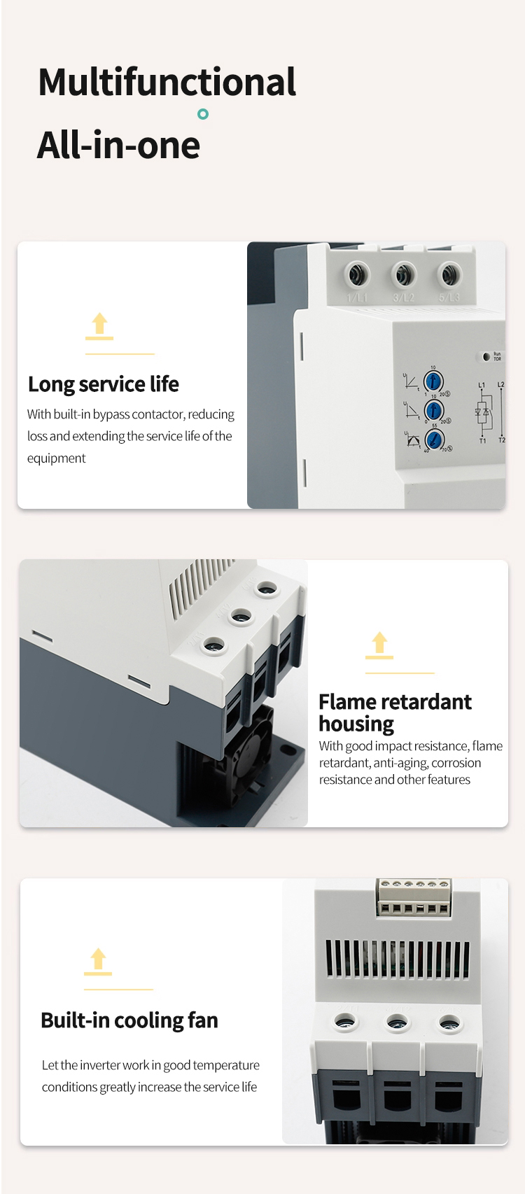 SHR5E series soft starter detail drawing
