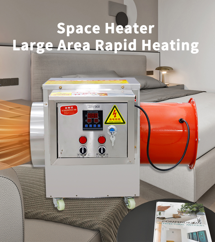 Fully automatic intelligent electric heating heater front view