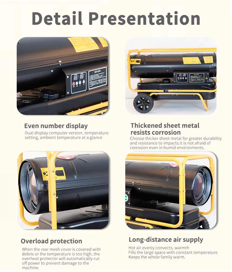 XLH-0-25KW fuel-powered warm air heater detail drawing