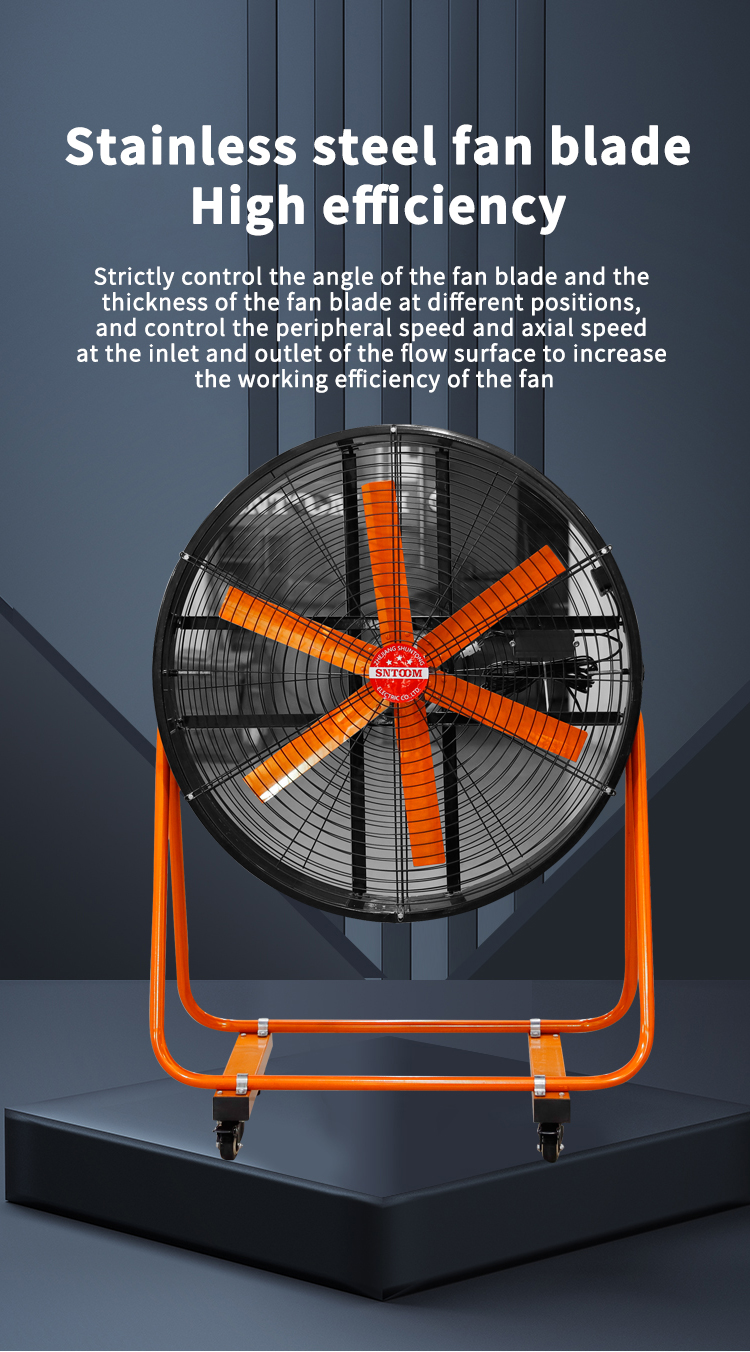 Front view of high air volume threshing fan