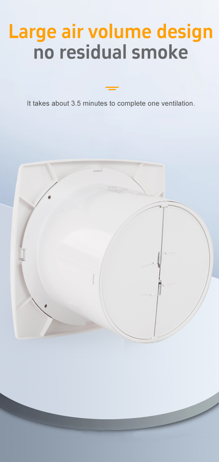 Rear view of STF-150C window fan