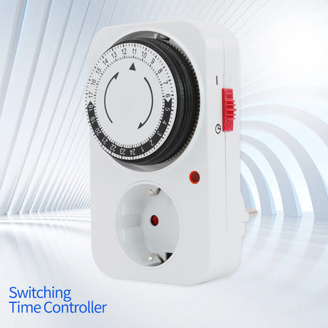 European Standard 24 Hour Mechanical Timer Socket