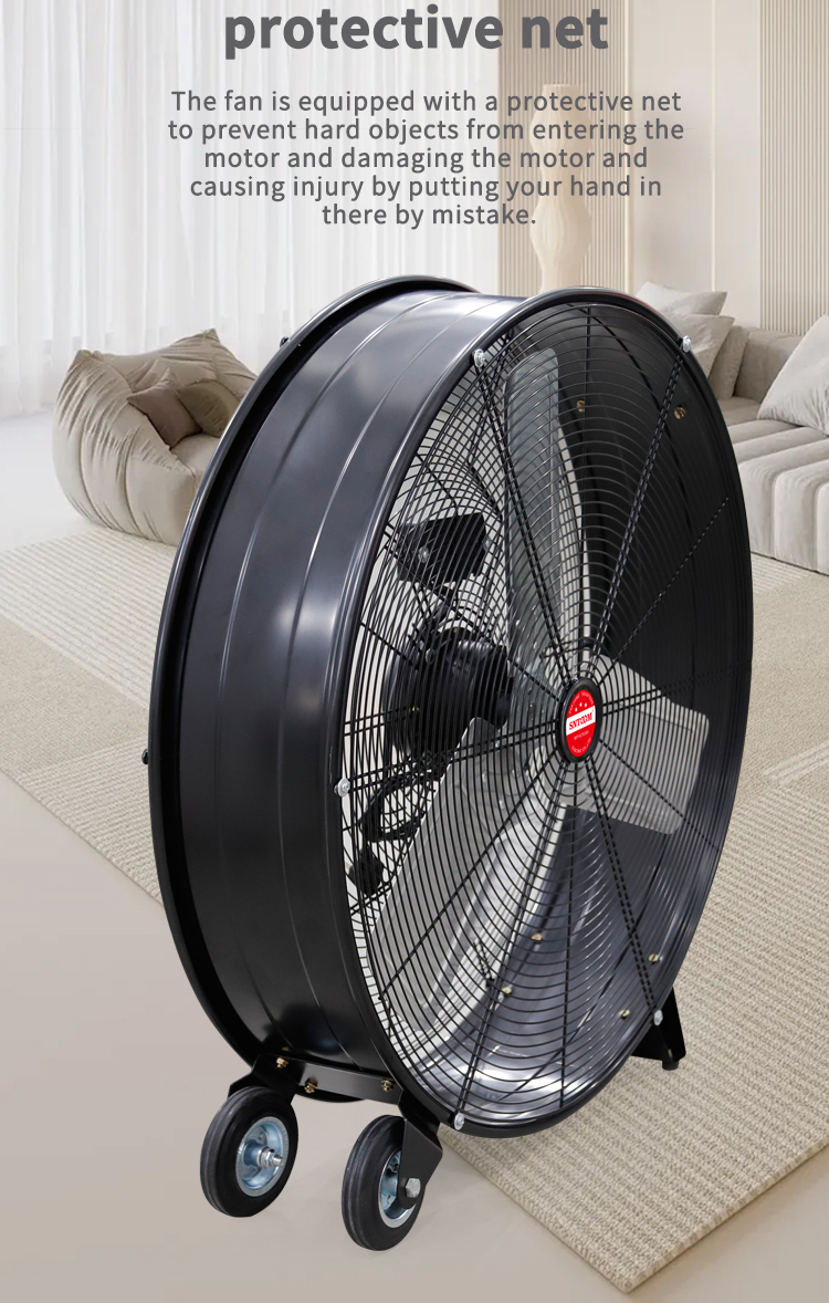 Side view of blower