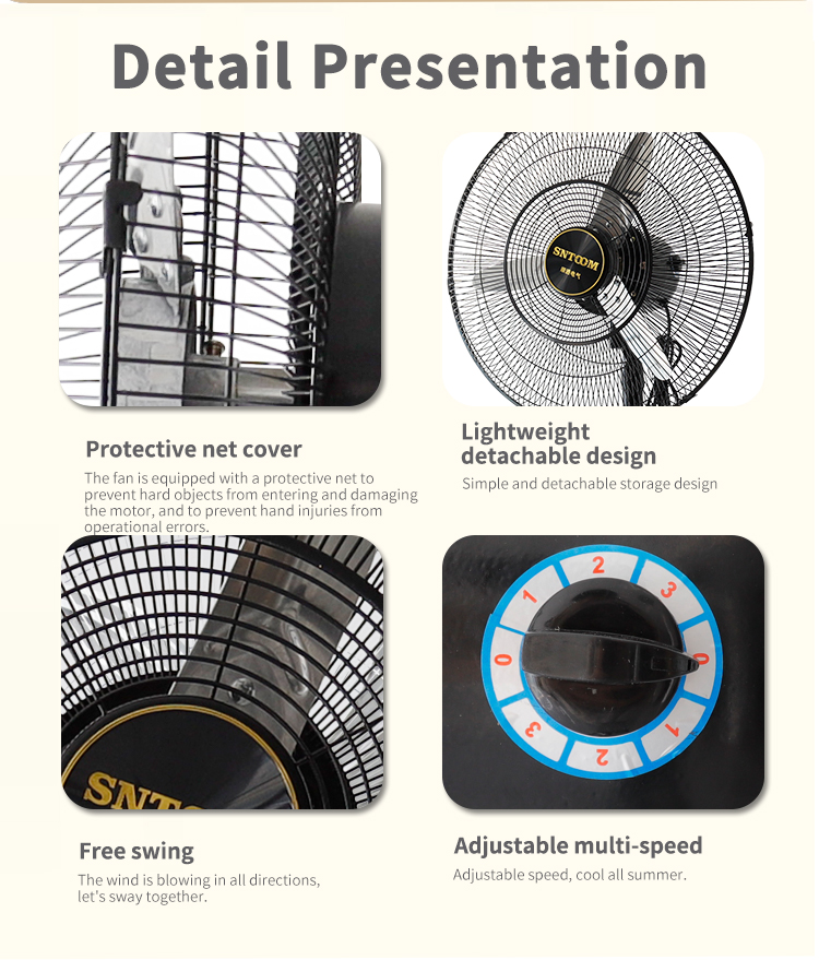 Detail drawing of ST-50 vertical electric fan