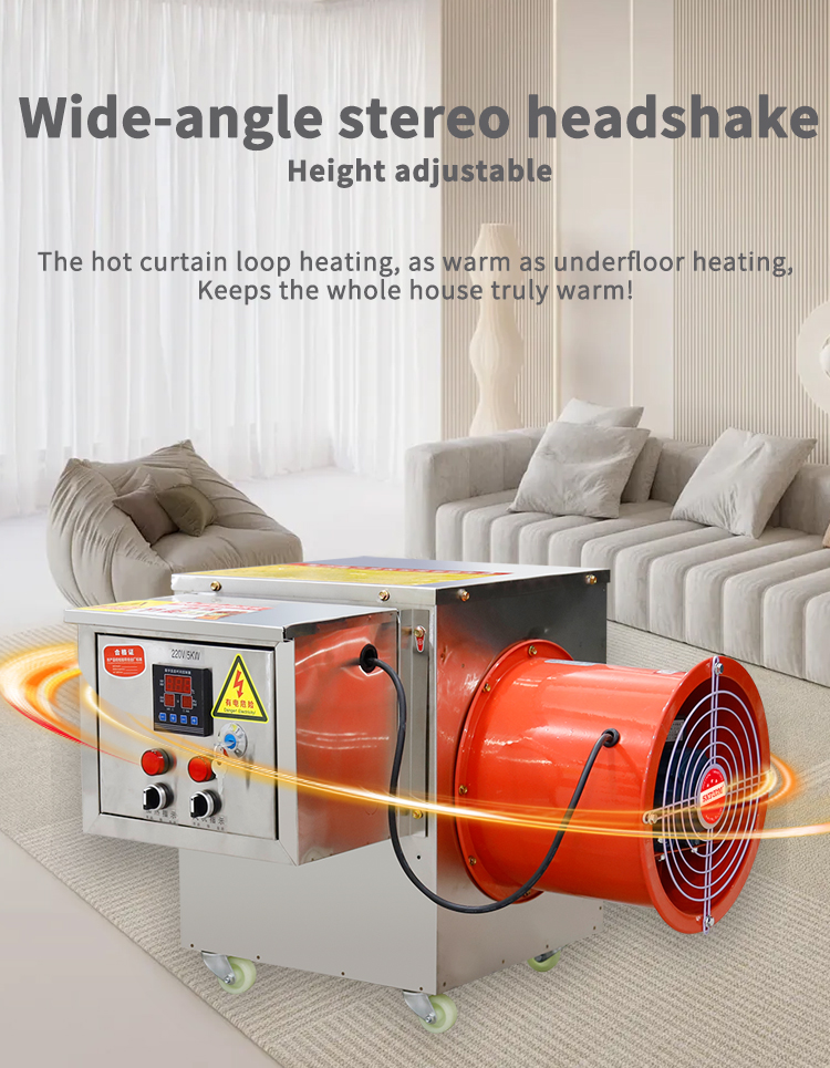 Fully automatic intelligent electric heating heater left view