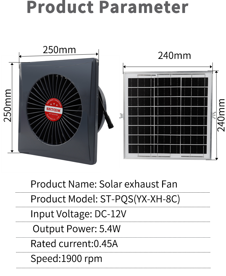 Solar exhaust Fan