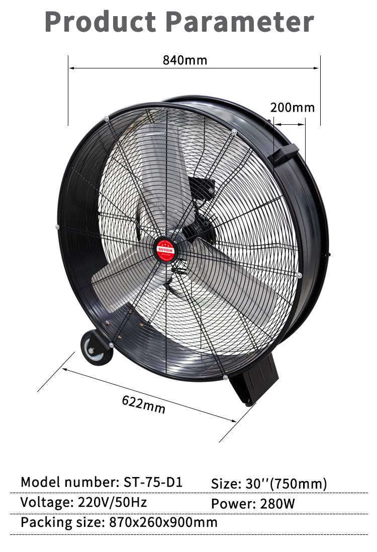 Blower size diagram