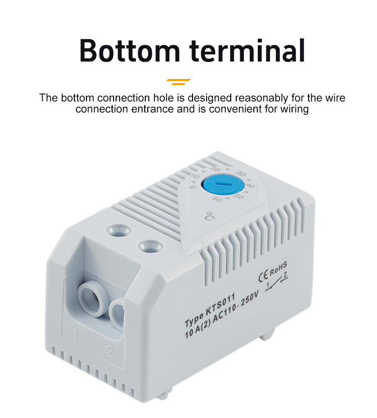 Side view of temperature controller