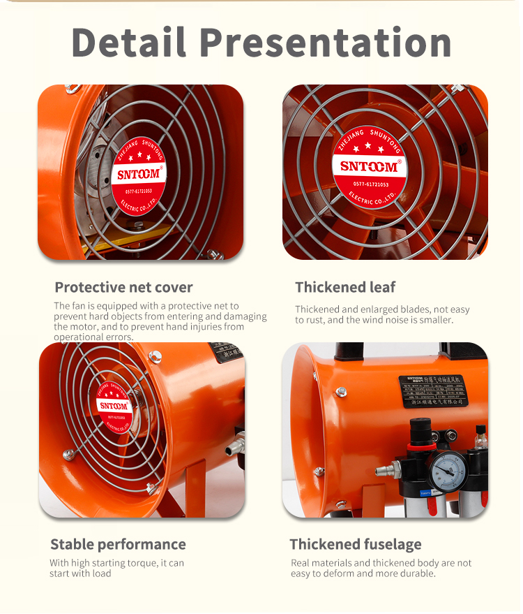 BTF-II-200 explosion-proof pneumatic axial flow fan