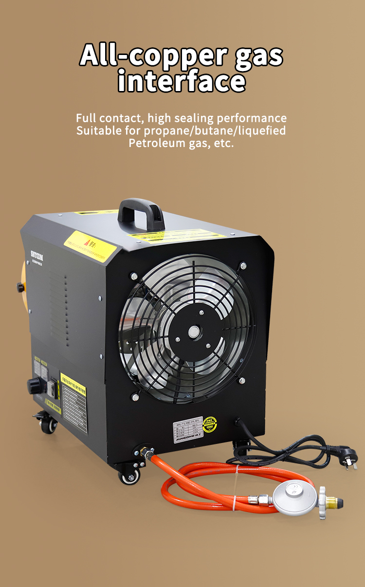 MGQ series warm air heaters rear view