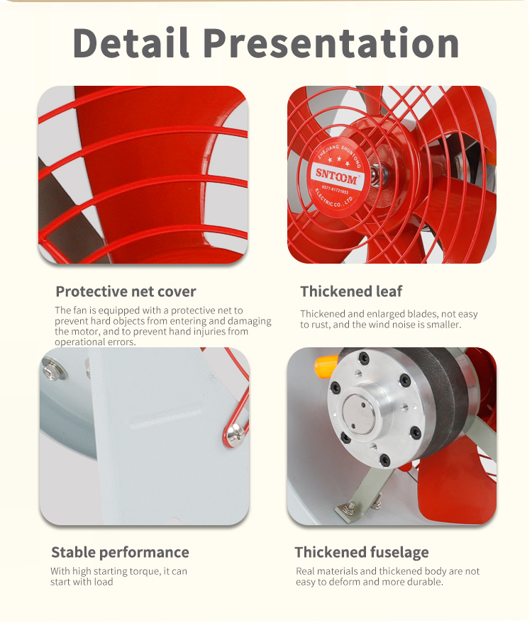 12-28 inch energy-saving and low-noise BFAG explosion-proof pneumatic axial flow fan