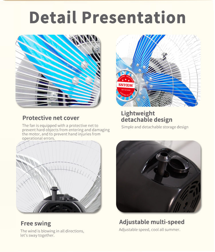 Detail drawing of 18 inch vertical fan