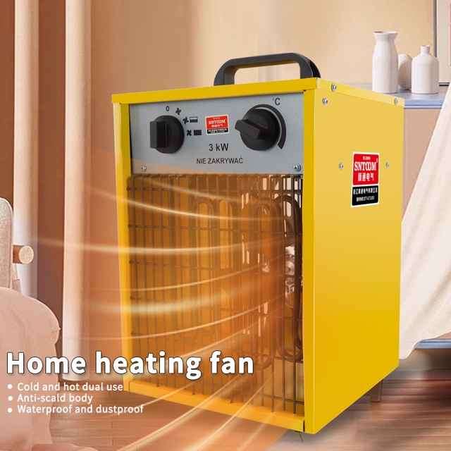 High Power Industrial and Household Air Heating Fan Square Electric Heater