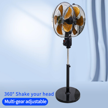 Multi Functional Wind Adjustable Height Electric Fan Double Head Fan