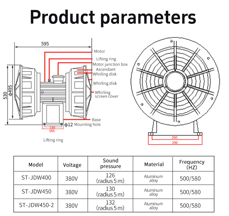 The JDW-400/450 high decibel electric alarm