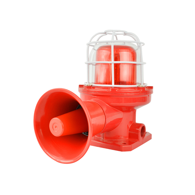 Explosion proof sound and light alarm for chemical and mining use at gas stations