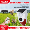 CT90R Solar PIR Motion Sensor Alarm 120dB IP67 Outdoor Anti‑Theft Strobe Siren 5V