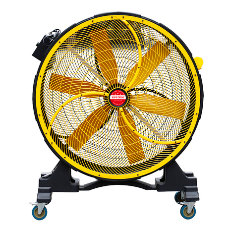 Industrial High-Volume Low-Speed Fan With Protective Net